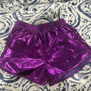 Shiny Purple Tween Shorts